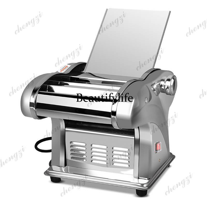 Electric Dumpling Wrapper Noodle Making Machine Pasta Maker with 4 Types of knife sets Steel Noodle Press Machine for Household