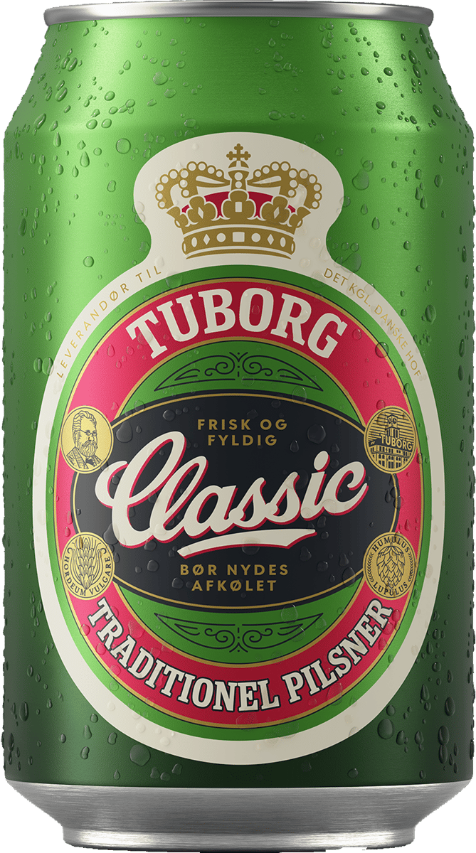 Tuborg Classic Pilsner - 4,6% øl, 24x33cl dåse
