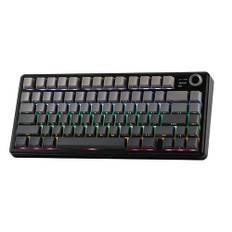 EPOMAKER X Aula F75 MAX trådlöst mekaniskt tangentbord med TFT-skärm och vred, packningsspeltangentbord i 75 % layout, hotswappable, RGB-bakgrundsbelysning, för PC/Mac/Linux (svart gradient)