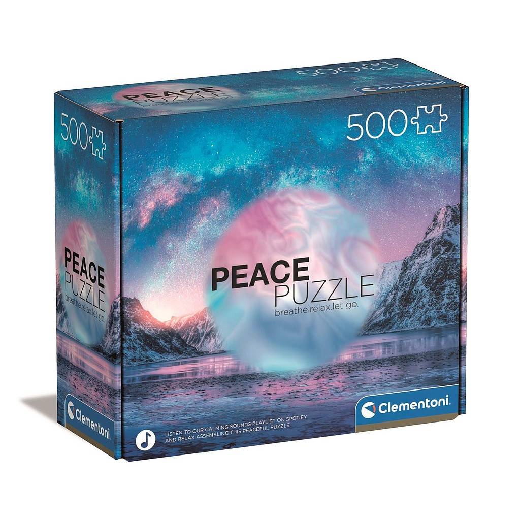 Colour Light Blue Peace Peaceful Light Blue Mountain 500 bitars Clementoni pussel