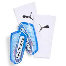 PUMA ULTRA Flex Football Sleeves Shinguards, Accessories, Ultra Blue/White/Glowing Red, L