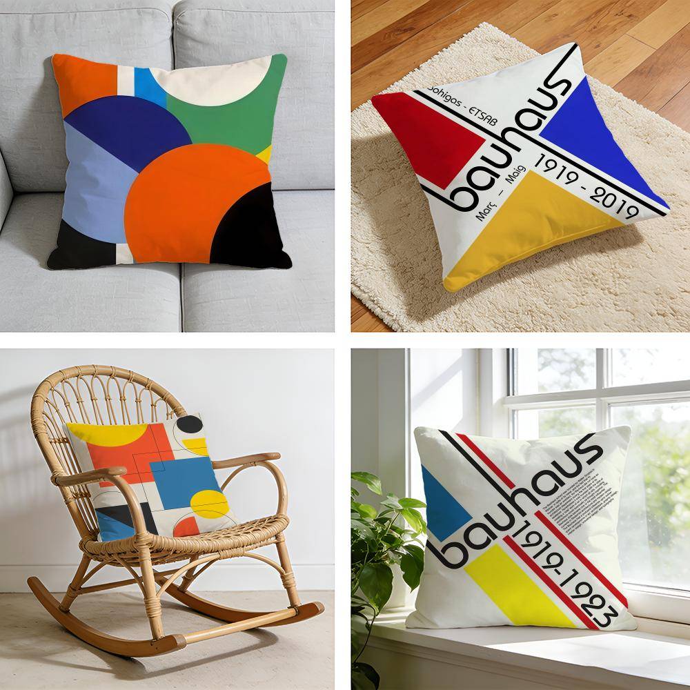 Kända Bauhaus-designer Kuddfodral Kort plyschkuddfodral för säng soffa bil tvättbar