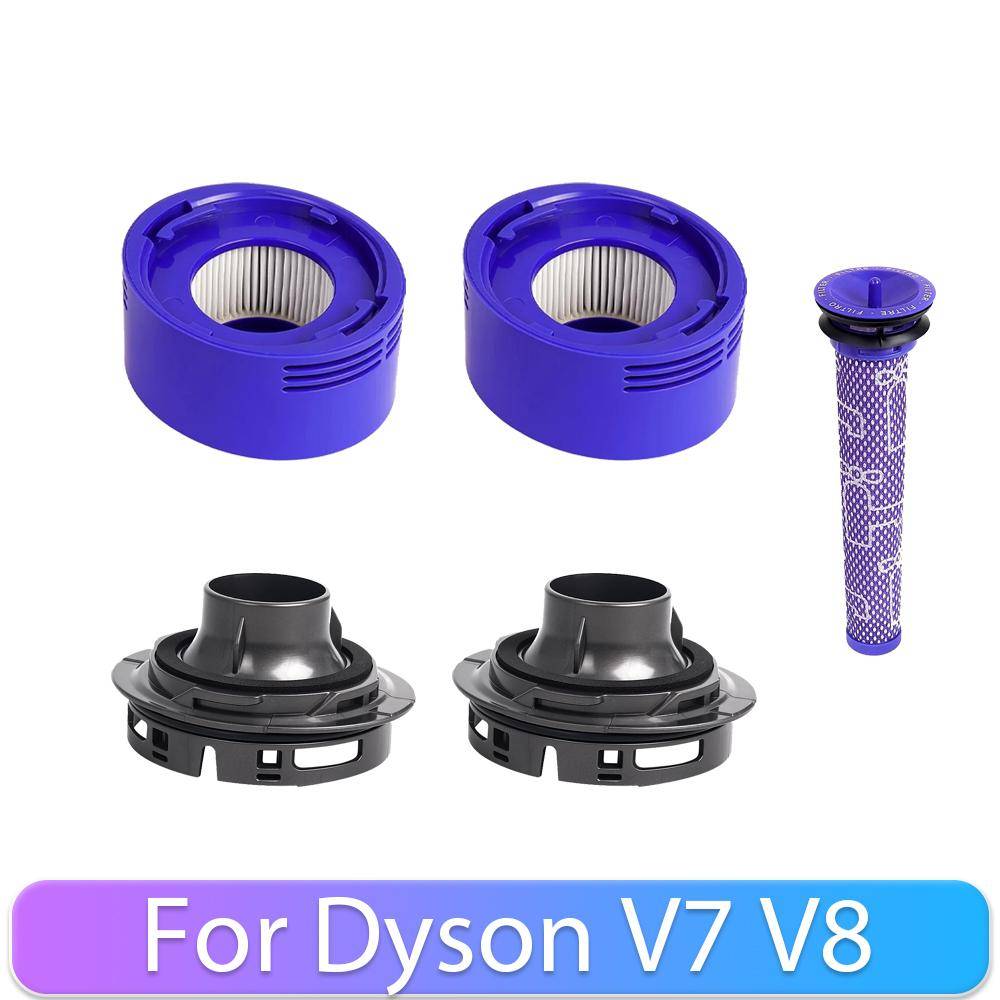 Dammsugare Bakre Motorkåpa & För- och Efter-HEPA-filter Kit Reservdelar För Dyson V7 V8 Sladdlös Dammsugare vinröd