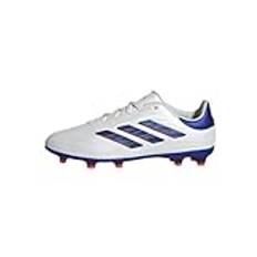 adidas Copa Pure II League Football Boots Firm Ground, Fotbollsskor för terräng Unisex barn, Ftwr White Lucid Blue Solar Red, 32 EU