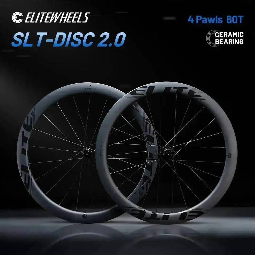 ELITEWHEELS Low Resistance SLT-DISC 2.0 Carbon Wheels Ceramic Bearing For Racing Bike 4 Pawls 60T Road Disc Carbon Wheelset