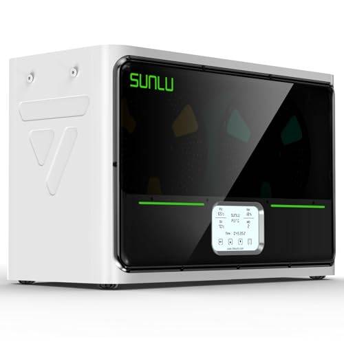 SUNLU Filament Trockner Box S4, 2026 Neue Generation 3D Drucker Filament Dryer, Große Kapazität Filament Trockenbox,Auto Feuchtigkeitsregelung, Schnelle Heizung, Temperaturausgleich, Weiß