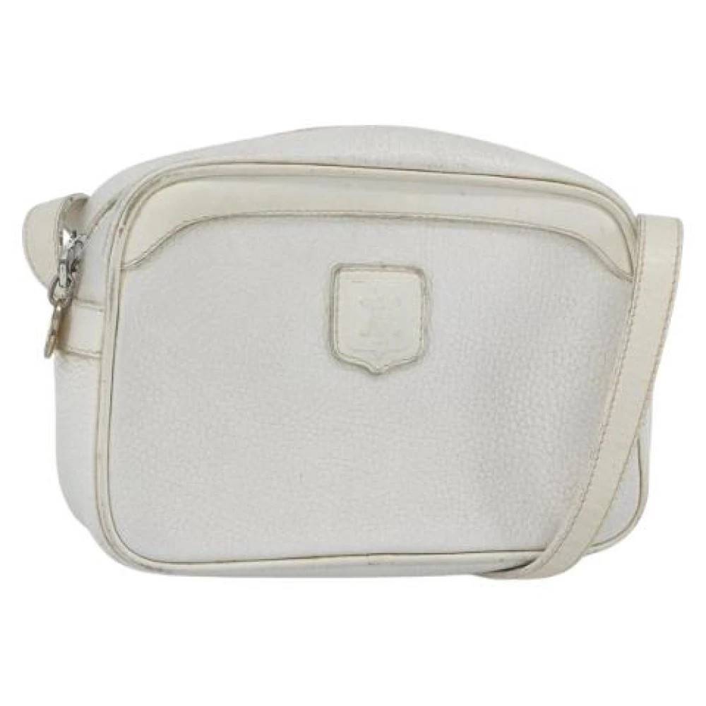 Celine Vintage Pre-owned Vintage Læder Crossbody Taske - Vintage - Dame - Hvid - ONE SIZE - Læder