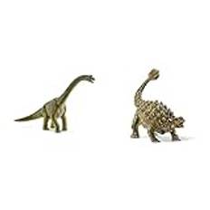 SCHLEICH 14581 Brachiosaurus, für Kinder ab 5-12 Jahren, Dinosaurs - Spielfigur & 15023 Ankylosaurus, für Kinder ab 5-12 Jahren, Dinosaurs - Spielfigur