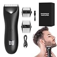 Herr Body Trimmer, Body Shaver With LED Lights, Barber Clippers For Men, Electric Shaver Grooming Kit, Vattentät Body Trimmer, Beard And Face Trimmer, Multi-Use Body Trimmer, LED Light