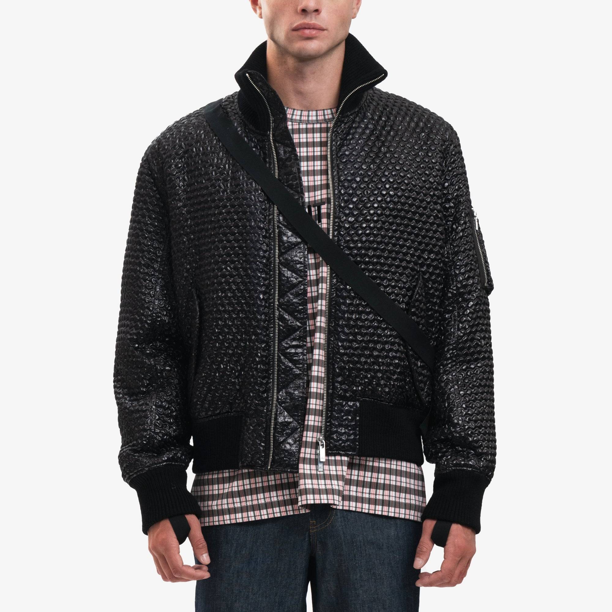 Bubble Wrap Seatbelt Bomber - S / Black