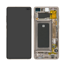 Samsung Galaxy S10 Plus Skärm med LCD Display - Ceramic Vit