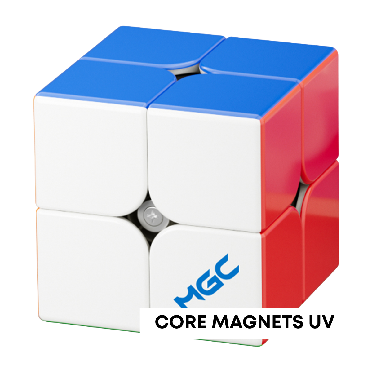 YJ MGC Beta 2x2 Magnetic Cube Core-Magnets UV Coated Stickerless - Rubiks Kub