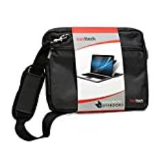 Navitech svart elegant premium vattentålig stötdämpande bärväska fodral kompatibel med Dell Inspiron 15 7000 2 i 1/2 Dell Latitide 7400 2 in1 14 tum/Dell Latitude 13 3300 13,3 tum / DELL XPS 13 + XPS 13 2in1