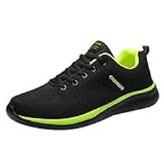 TDEOK promenadskor dam breda sportskor lätta breda sneakers bekväma sneakers ventilerande löparskor med dämpning fritidsskor för promenader utomhus fitness jogging, Grön, 45 EU