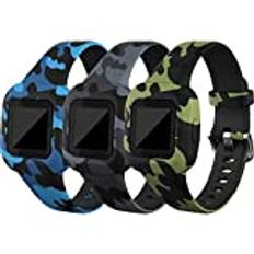 TenCloud remmar kompatibla med Garmin Vivofit jr.3 rem, ersättningsarmband i mjukt silikon armband armband armband för barn för Vivofit jr.3 fitnessmätare, Rostfritt stål