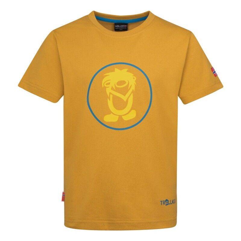 Trollkids Troll T - T-shirt - Børn Mustard / Dynamic Blue Child's height 164 cm