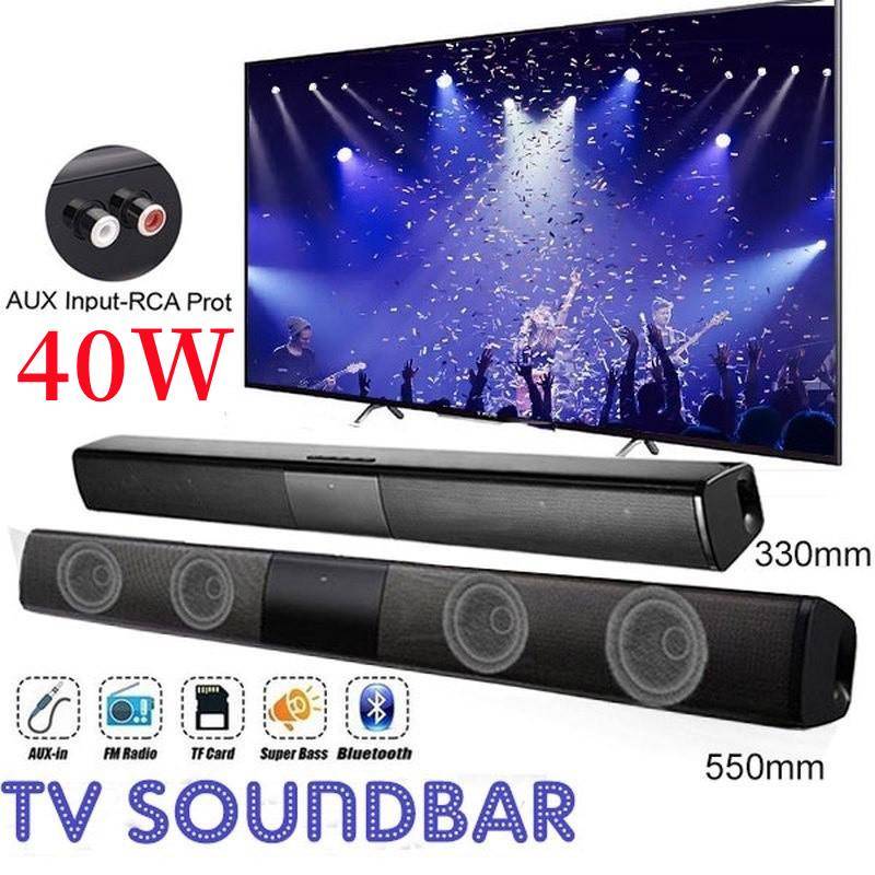 TV Soundbar Trådbunden och trådlös Bluetooth-högtalare Hemmabio Ljudsystem Stereo Surround med FM-radio Music Center boombox