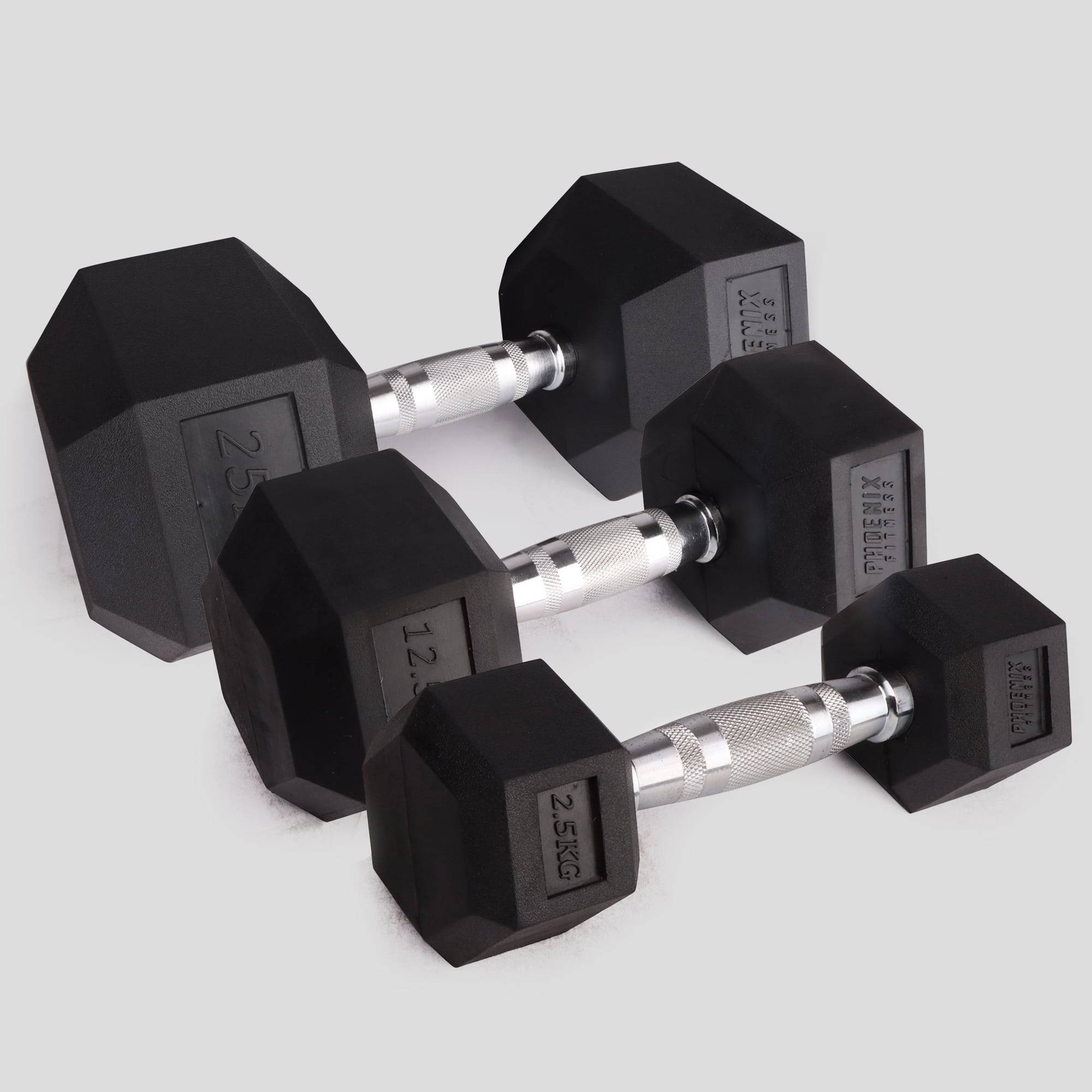 Hexagonal Dumbbells (Pairs) - 20kg x 2