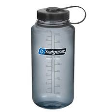 Nalgene Wide Mouth Bottle 1 L. - Gray/Black - Grå