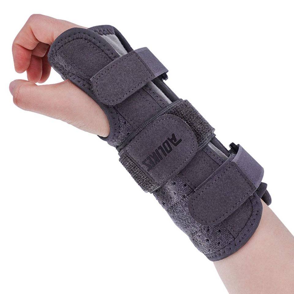 Aolikes Carpal Tunnel Wrist Brace with 3 Straps Metal Splint Support for Tendinitis Arthritis Pain Relief M