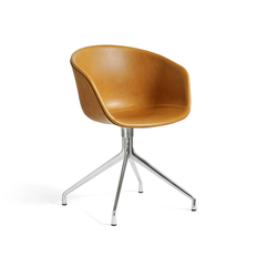 HAY ABOUT A CHAIR (AAC21) - Cognac Sense Læder - Aluminium