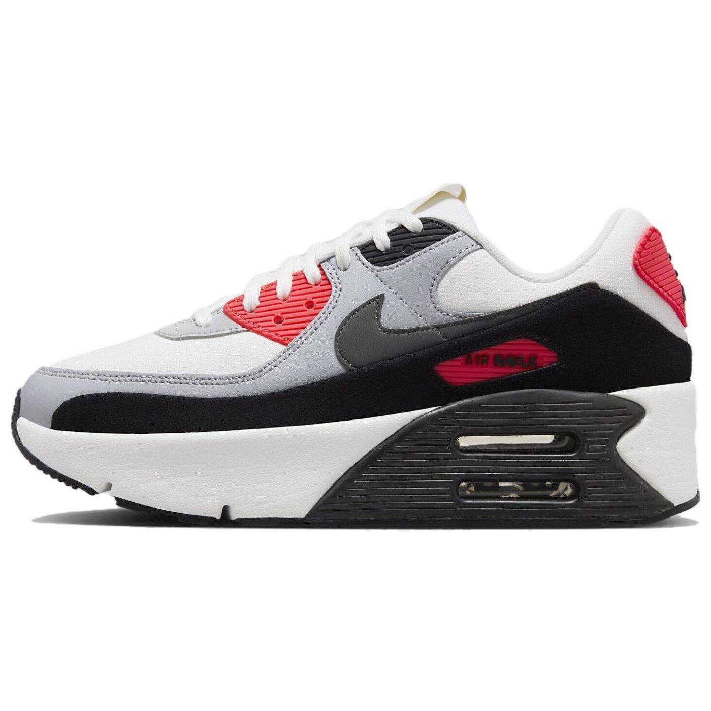 Nike Air Max 90 LV9 Infrared Damsne Sneakers Vit Summit-White Svart FD4328-101 cm white