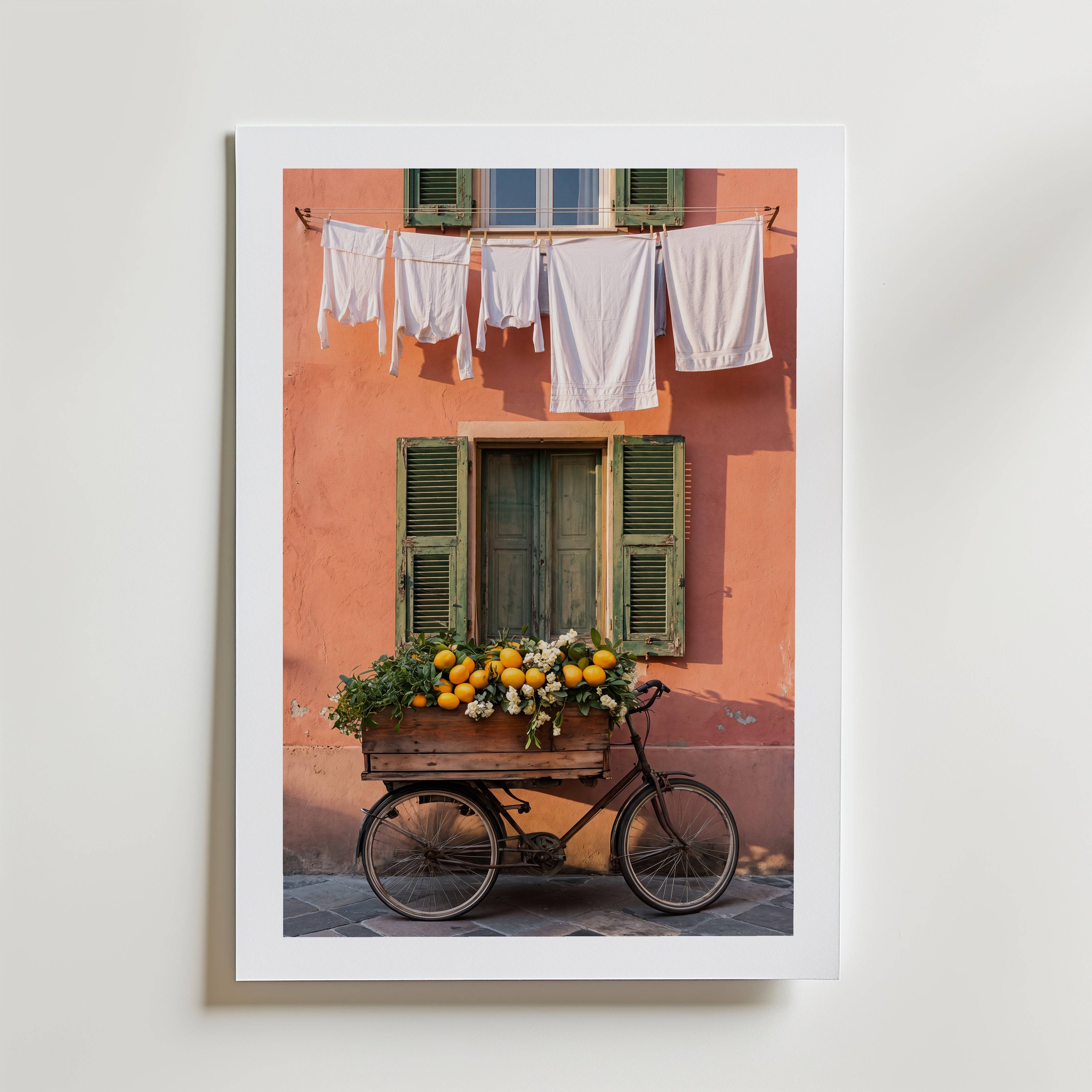Lemon Delivery Poster - Fine Art Poster 30x40 cm Med passepartout