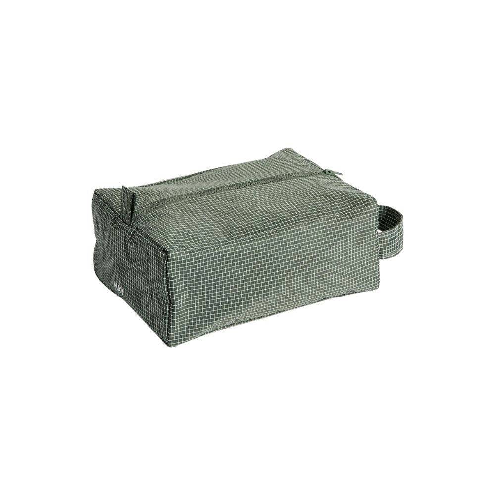 HAY Grid Wash Bag Taske  Dark Green Small