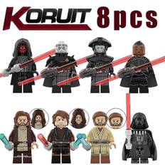 8 stk Star Wars-seriefigurer Anakin Skywalker Darth Maul Obi-Wan Minifigur Samlet Mini Byggeklods Actionfigurer Legetøj Børn Gave (FMY)