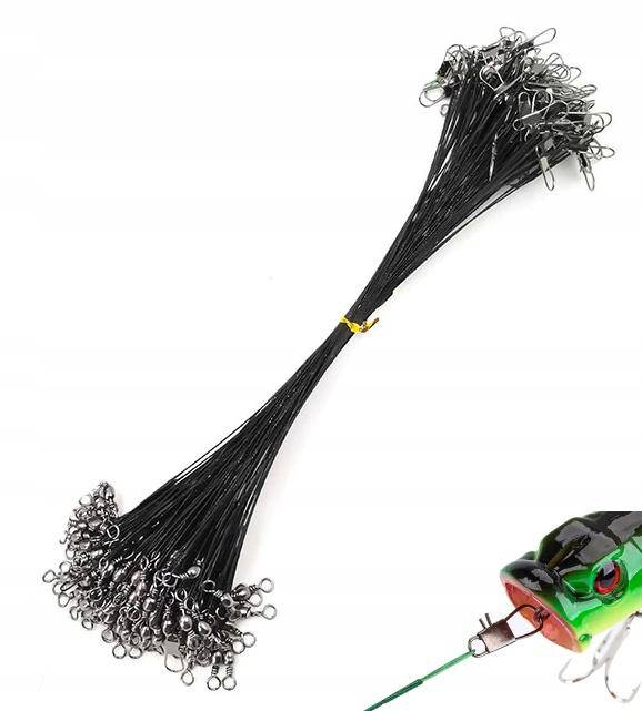 Steel Leader Set 10 Pcs 7Kg Black 15Cm