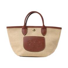Longchamp, Taske, Dame, Beige, ONE SIZE, Uld, Raffia Mini Tote Taske