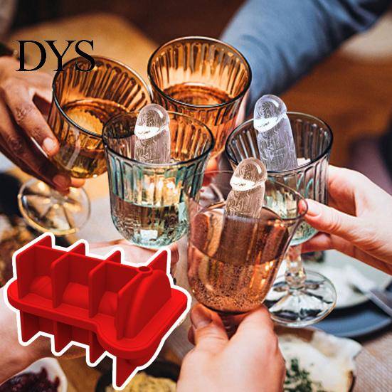 Ice Cube Tray Mold Non-stick Food Grade DIY Silicone Creative Ice-making Penis Shape Whiskey Ball Household Supplies Maker