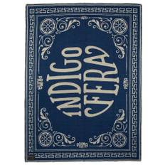 Indigofera - Logo Blanket (blue/off white)