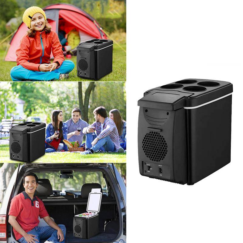 12V 6L Bilfrys Mini Frys Bärbar Bilkylskåp Utomhuskylskåp Bilkylskåp Bilvärmare Kylare