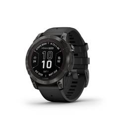 GARMIN - Fenix 7 PRO Sapphire Solar i titanum med silikone rem