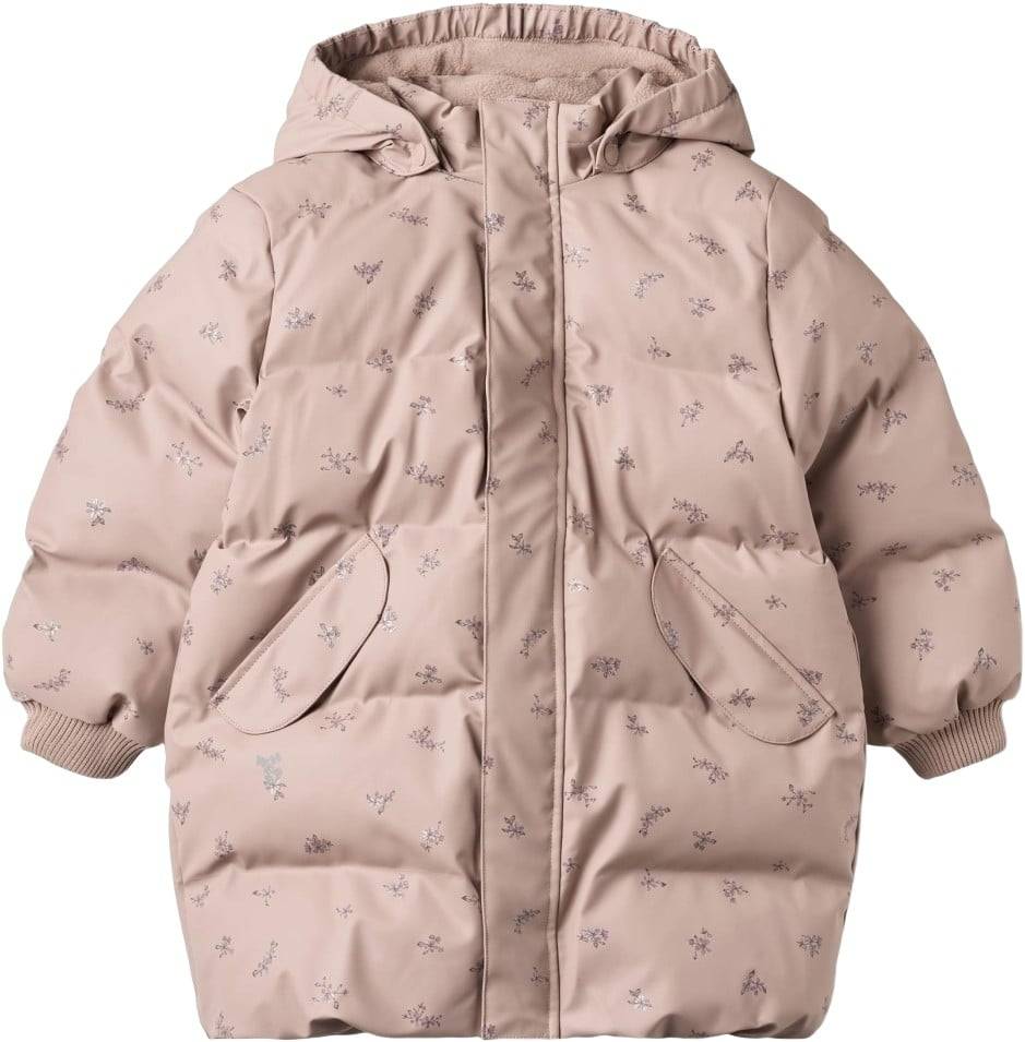 Wheat PU Puffer Jacket Coast Str 116/6y - Dry Rose Flowers Termojakker Polyester hos Magasin.