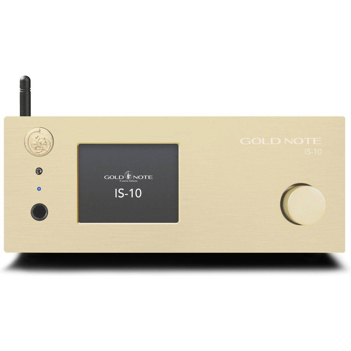 Gold Note IS-10 guld - Stereo hi-fi integreret transistorforstærker, Tidal, Qobuz, Deezer, Spotify, Roon Ready