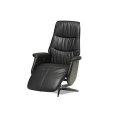 Delta Recliner lænestol i sort læder/Skai