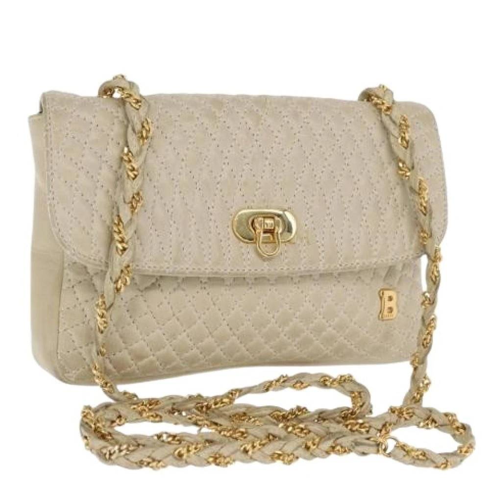 Bally Pre-owned Pre-owned Skuldertaske - Vintage - Dame - Beige - ONE SIZE - Uld