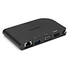 Kensington mobil dockningsstation – USB-C universell bärbar datordockningsstation med DisplayPort/HDMI-utgångar (K33969WW)