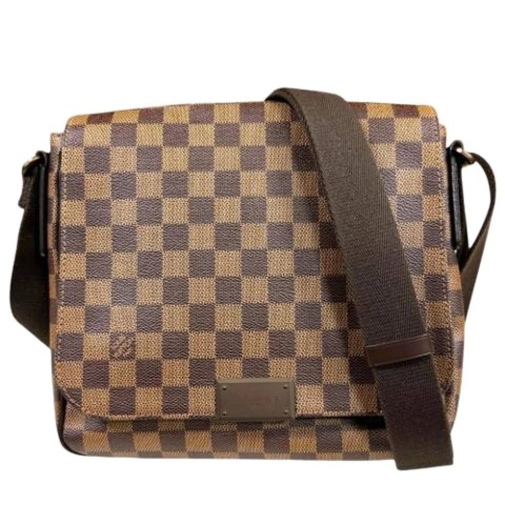 Louis Vuitton Vintage - Pre-owned Damier Canvas Axelremsväska Vintage - Herr - ONE Size -
