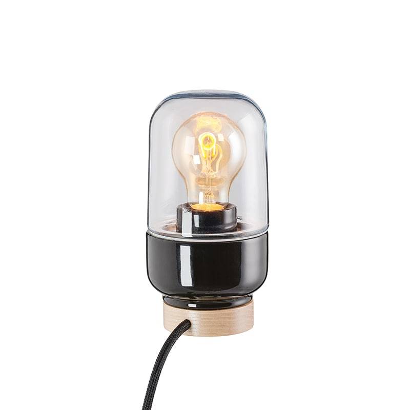 Ifö Electric Ohm 100/190 bordslampa med dimmer E27 svart/klarglas