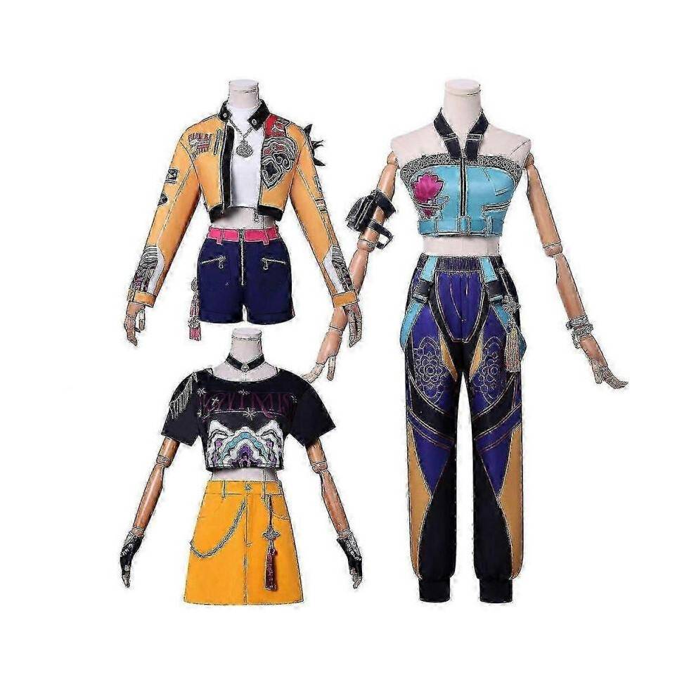 (Zoey, 3XL) Kpop Demon Hunters Cosplay Outfit Set For Women - Rumi, Mira, Zoey Character Dress -CHAN