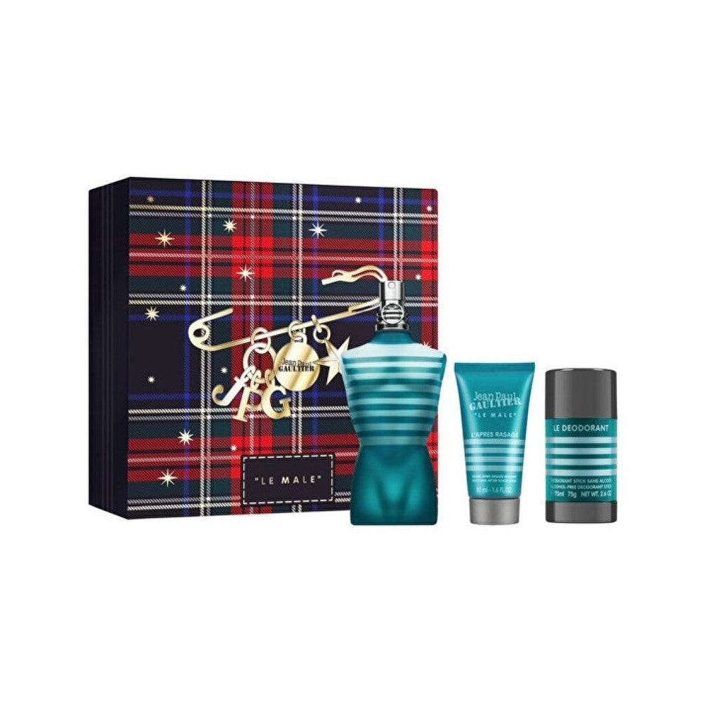 Jean Paul Gaultier Le Male Eau De Toilette Spray 125 ml, set med 3 delar