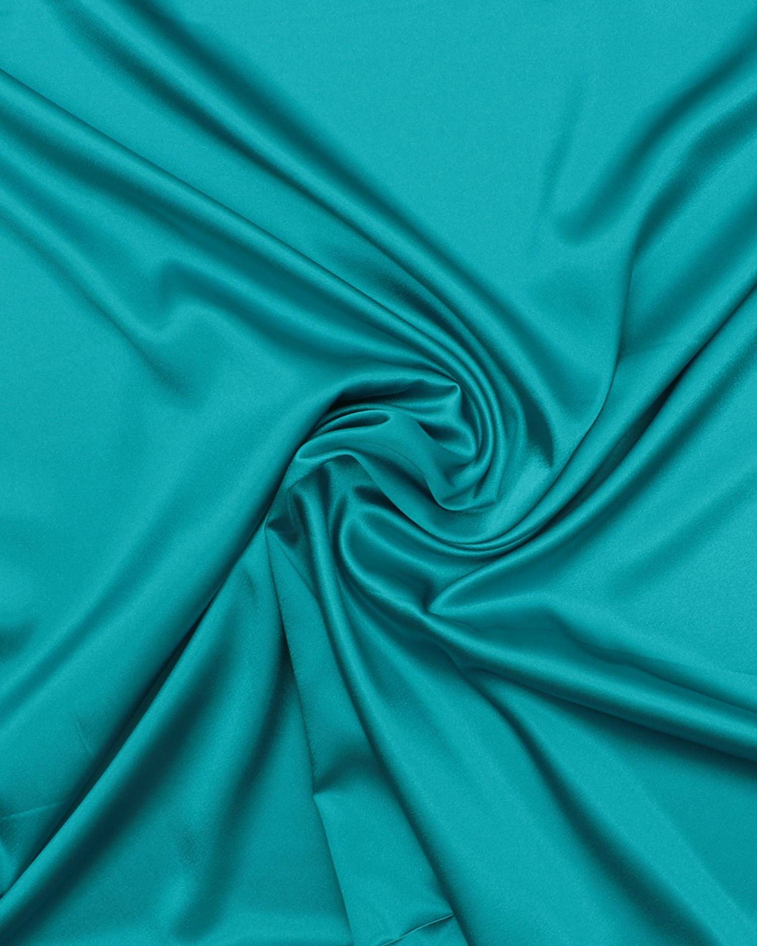 Turkis - Blød satin - 100% Polyester