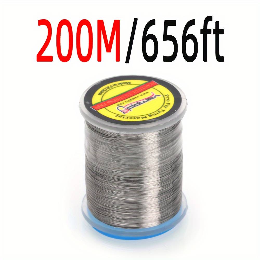 100m/200m Stainless Steel Dubbing Brush Wire Weighted Body Metal Wire Fly Tying Material For Streamer Fly Trout Pike Fishing Lure Baits