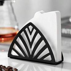 1 st kaffefilterhållare, V60 kaffefilterpappersförvaring, järndekoration i kaffehörnan, näsdukshållare (svart,guld)