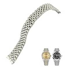 316L klockband i rostfritt stål 20 mm Passar till Rolex Datejust Oyster Perpetual 36 mm klockarmband Silver Golden Solid Armband