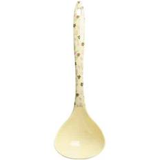Rice Melamine Soup Spoon - "Hacienda Flower" - Cream