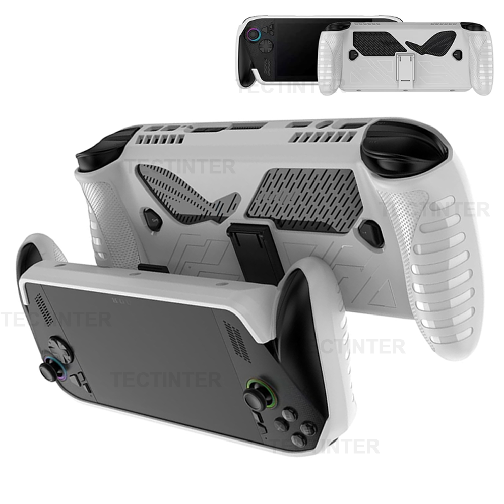TPU Silicone Case For Asus ROG Xbox Ally/X Handheld Game Console Full Protective Cover with Stand For ROG Ally Accessories